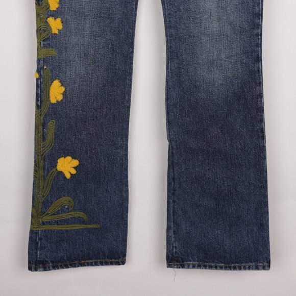 A Pea In The Pod Maternity Embroidered Bootcut Jeans size Small - Picture 3 of 7